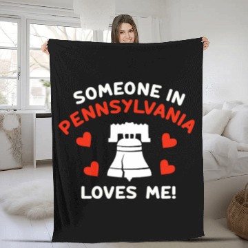 Discover Someone In Pennsylvania Loves Me Fleece Blankets
