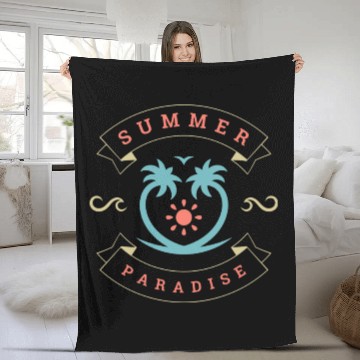 Discover Summer Paradise Fleece Blankets Design