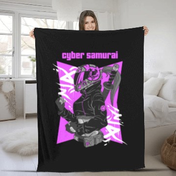 Discover Cyber Samurai Fleece Blankets