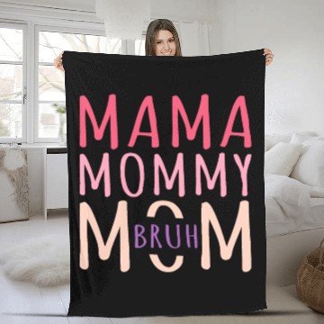 Discover Mama Mommy Mom Bruh Mothers Day Fleece Blankets