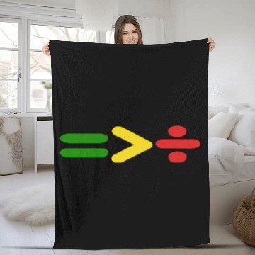 Discover Juneteenth Equality Is Greater Than Division Afro Fleece Blankets