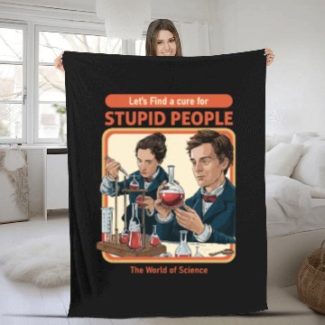 Discover A Cure For Stupid People Classic Fleece Blankets