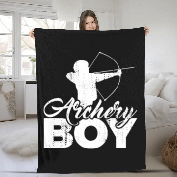 Discover Archery Guy Fleece Blankets