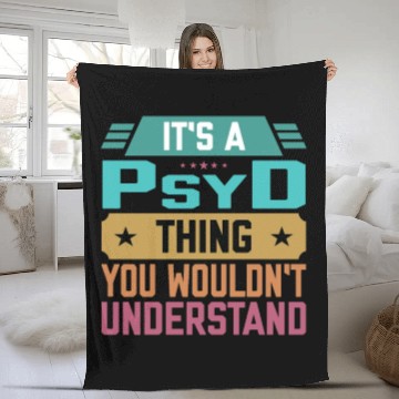Discover PsyD Graduate Funny Psychology Doctor Fleece Blankets