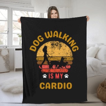 Discover Dog Walking Dog-walking Pet Walk Dog Walker Fleece Blankets