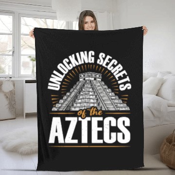 Discover Aztec Pyramid Mayan Indigenous Mexican Aztec Fleece Blankets