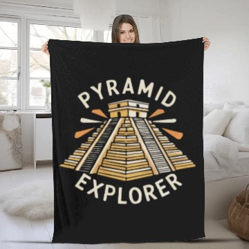 Discover Aztec Pyramid Mayan Indigenous Mexican Aztec Fleece Blankets