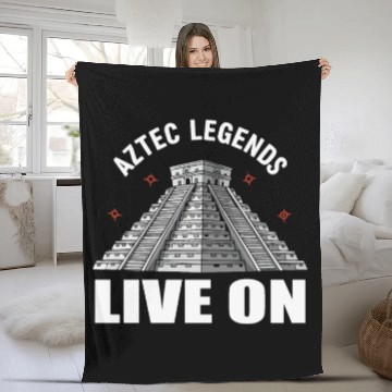 Discover Aztec Pyramid Mayan Indigenous Mexican Aztec Fleece Blankets