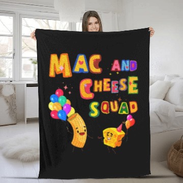Discover Macaroni And Cheese Mac Cheese Squad Lover Fleece Blankets