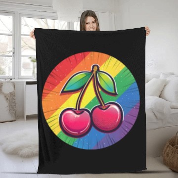 Discover LGBTQ Cherry Fleece Blankets