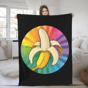 Discover LGBTQ Banana Fleece Blankets