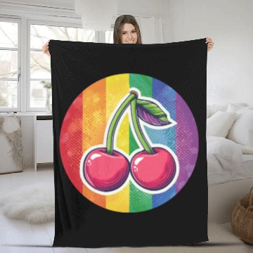 Discover LGBTQ Cherry Fleece Blankets