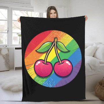 Discover LGBTQ Cherry Fleece Blankets