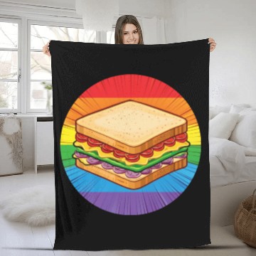 Discover LGBTQ Sandwich Fleece Blankets