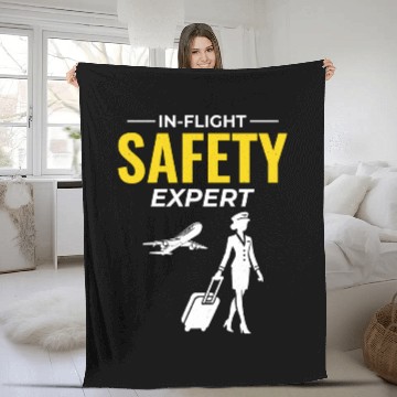 Discover Flight Attendant Aviation Cabin Crew Airline Staff Fleece Blankets