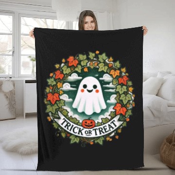 Discover Trick or Treat Ghost Fleece Blankets