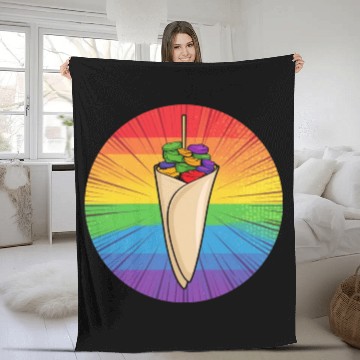 Discover LGBTQ Kebab Fleece Blankets