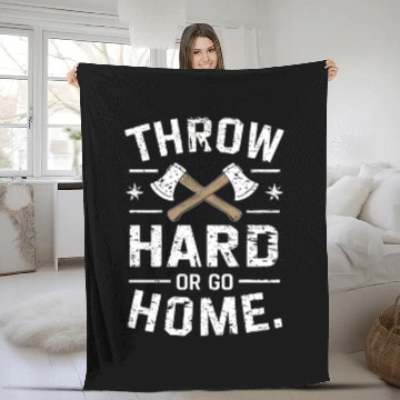 Discover Axe Throwing Enthusiasts Championship Precision Fleece Blankets