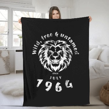 Discover 60th birthday Wild, free & untamed since 07/1964 Fleece Blankets