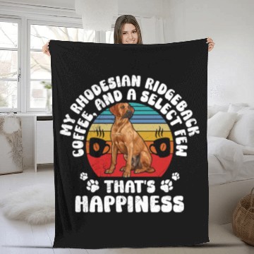 Discover Vintage MY RHODESIAN RIDGEBACK COFFEE AND Fleece Blankets