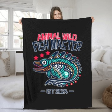 Discover Fish Master River Fleece Blankets