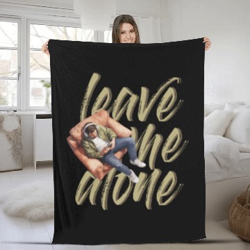 Discover Leave me alone musician audiophile music audio Fleece Blankets