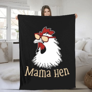 Discover Mama Hen Chicken Mom Farmer Farm Animal Fleece Blankets