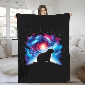 Discover Cool Prairie Galaxy Space Art Fleece Blankets