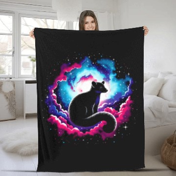 Discover Cool Platypus Galaxy Space Art Fleece Blankets