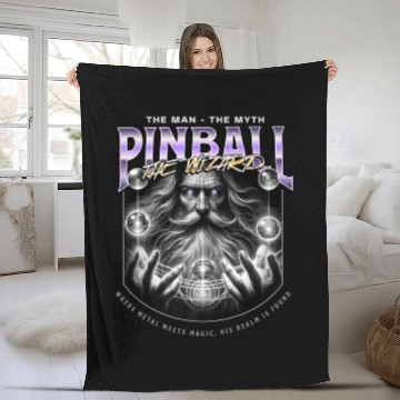 Discover Pinball Wizard Funny Premium Fleece Blankets