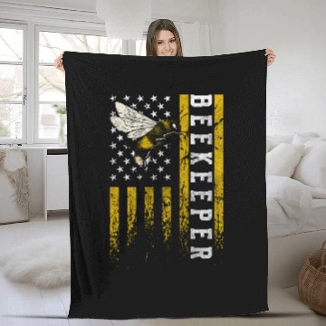 Discover Beekeeper Nature Insects Fleece Blankets