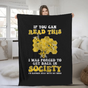 Discover Honey Nature Insect Beekeeping Fleece Blankets