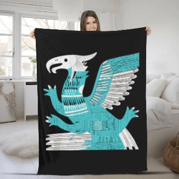 Discover Aztec God Ancient Mythology Quetzalcoatl Fleece Blankets