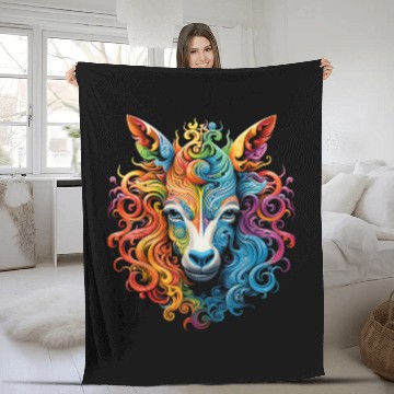 Discover Mandala Animal Graphic Colorful Fleece Blankets