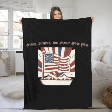 Discover Stars, Stripes, and Sweet Apple Pies! Fleece Blankets