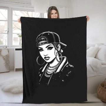 Discover Hip Hop Beauty Fleece Blankets