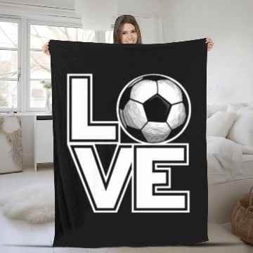 Discover Futsal LOVE Funny Soccer Futsal Coach Fleece Blankets
