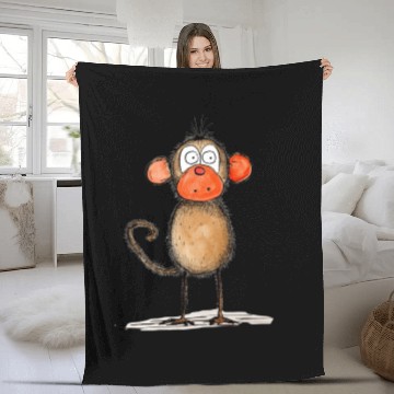 Discover Funny Monkey Fleece Blankets