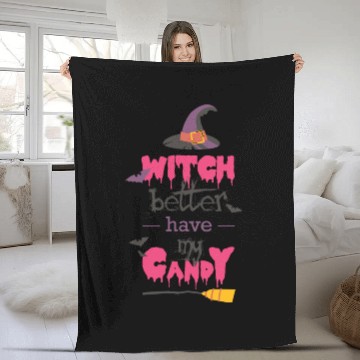 Discover halloween witch Fleece Blankets