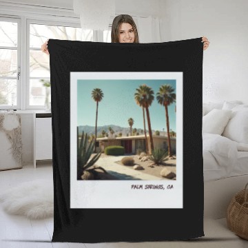 Discover Mono Enterprises "Travels" Palm Springs #1 Fleece Blankets