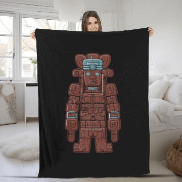 Discover Aztec God Ancient Mythology Huitzilopochtli Fleece Blankets