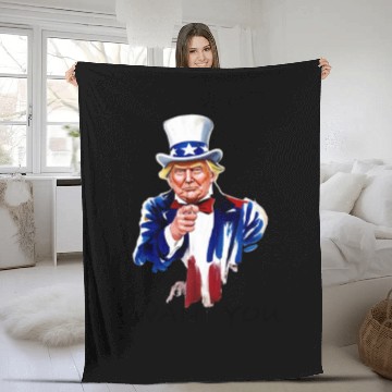 Discover TRUMP I WANT YOU Fleece Blankets