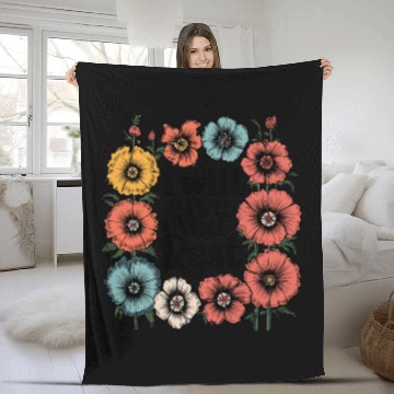 Discover I Will Give You Rest - Christian Floral Design Fleece Blankets