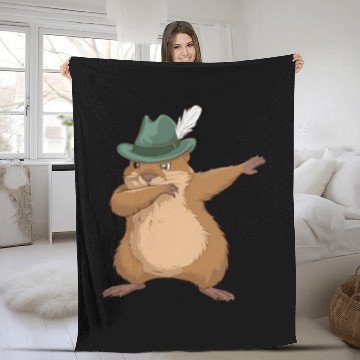 Discover Groundhog Marmot for a Marmot lover groundhog fan Fleece Blankets
