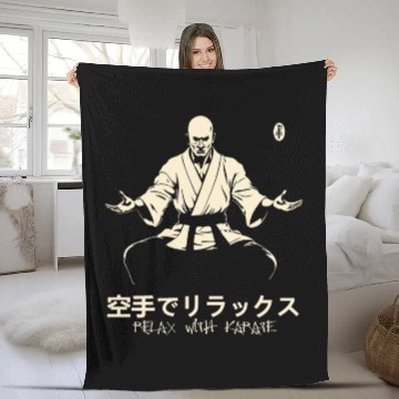 Discover RELAX WITH KARATE Dojo Fleece Blankets