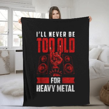Discover Rock and Roll Music Metalhead Fleece Blankets