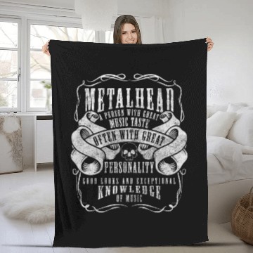 Discover Metal Hard Rock Skull Heavy Fleece Blankets