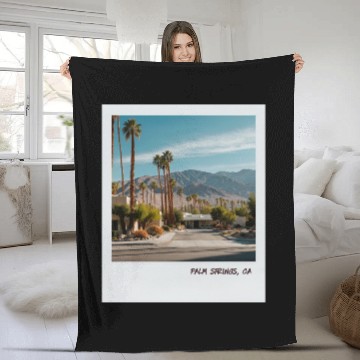 Discover Mono Enterprises "Travels" Palm Springs #3 Fleece Blankets