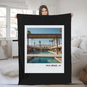 Discover Mono Enterprises "Travels" Palm Springs #4 Fleece Blankets