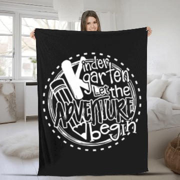Discover Let Kindergarten Adventure Begin Teacher Fleece Blankets